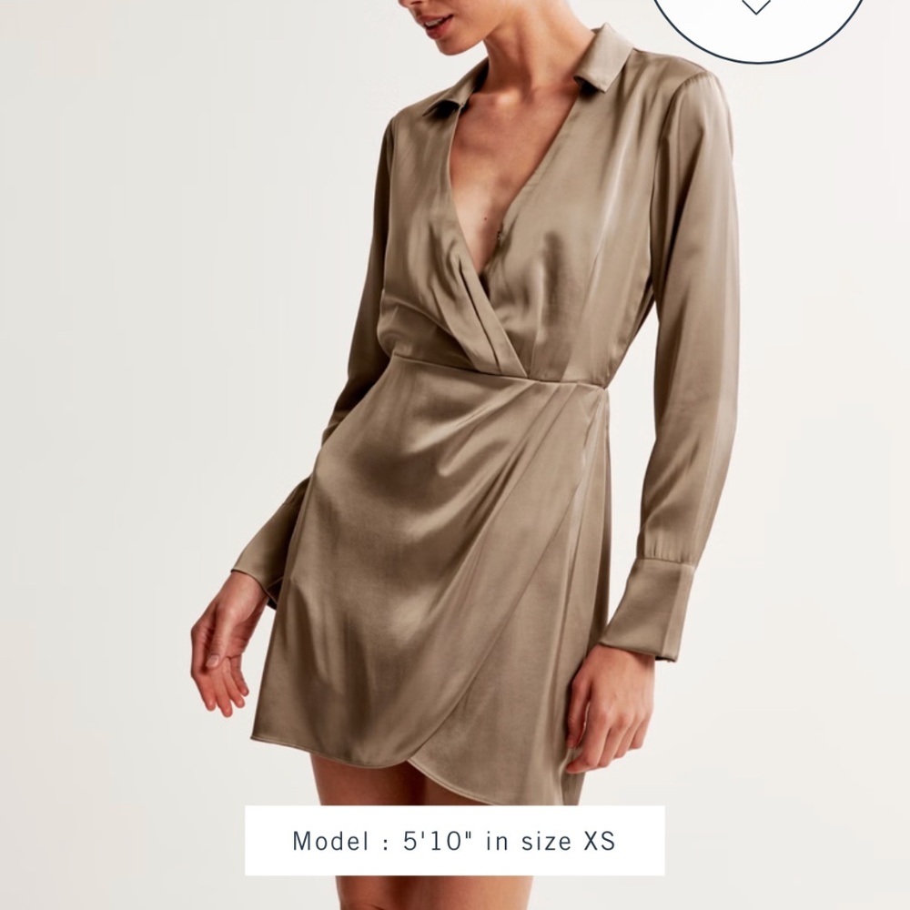 Abercrombie and Fitch dark green wrap dress